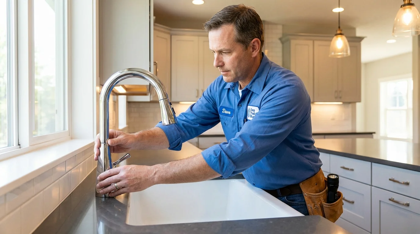 Kitchen faucet installation by Johns Plumbing LLC in Irving